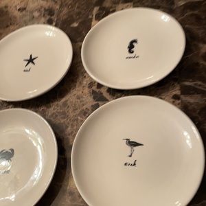 Rae Dunn Magenta Beach 6" set of four plates